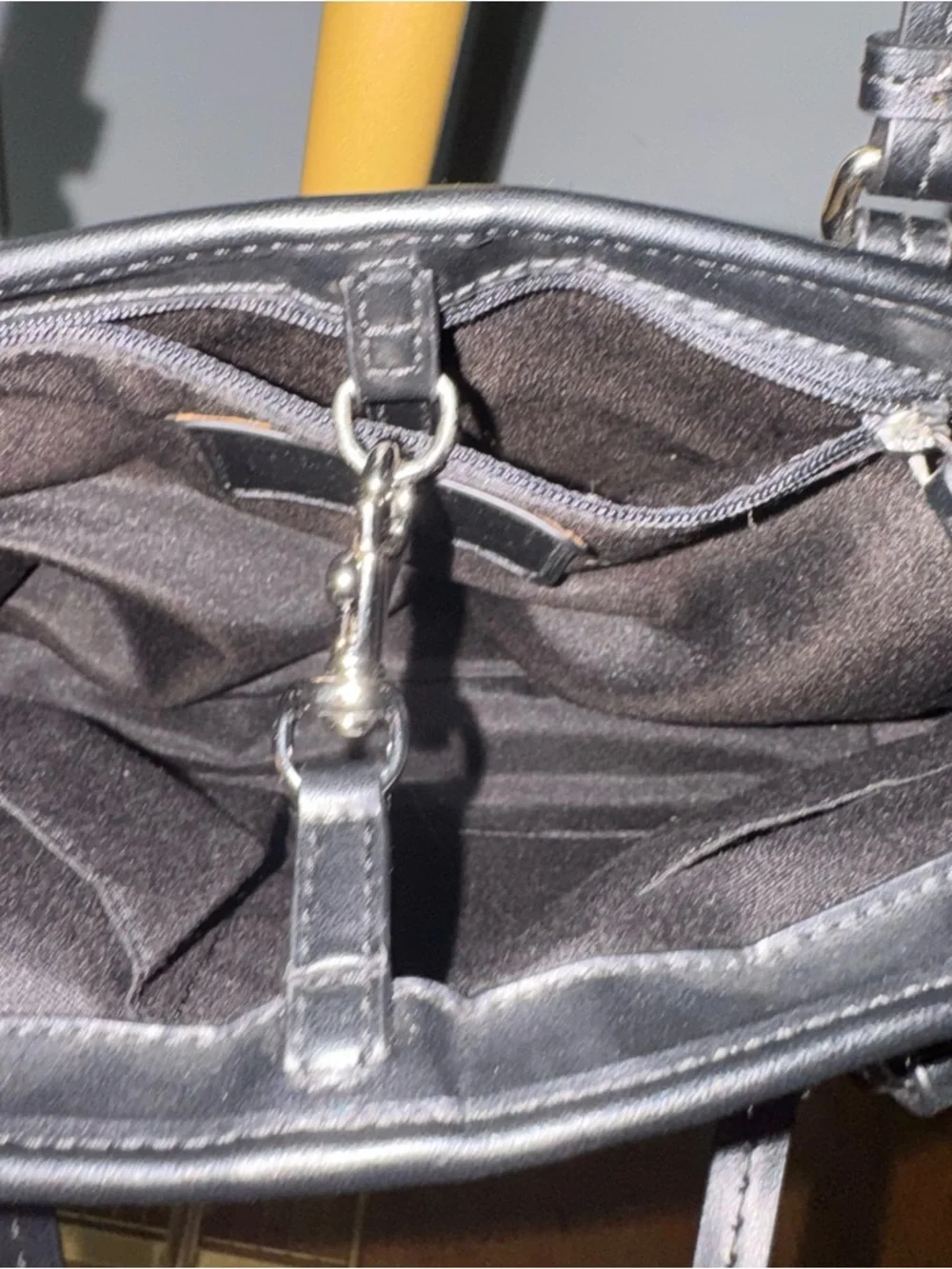 Coach Zebra-Print Mini Tote in Black and Cream - Picture 7 of 9